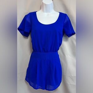 Charlotte Russe Royal‎ Blue Women’s Romper Womens Sz Small